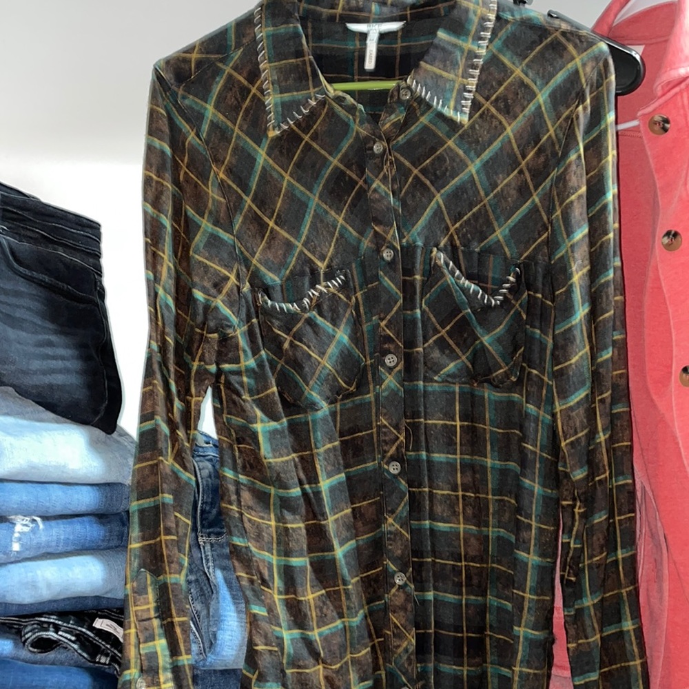 BKE brown long sleeve button up